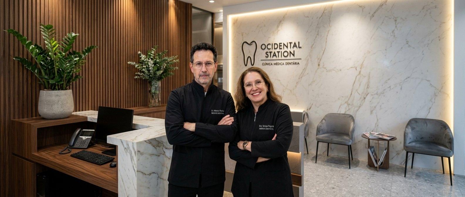Dr. Murilo Baldin e Dra. Soraya Pegorin na clínica
